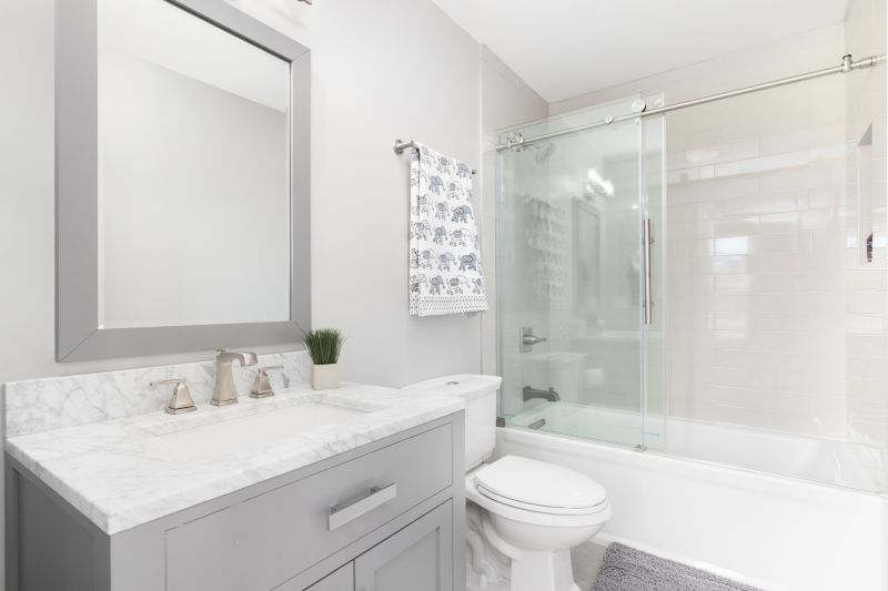 Small Bathroom Shower with Glass Door